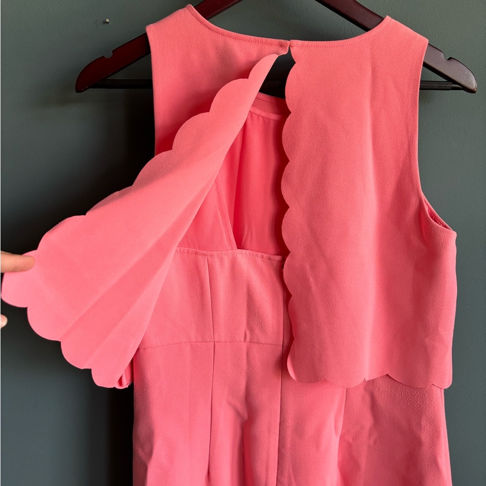 Loft Coral Pink Scalloped Dress - Picture 8 of 10